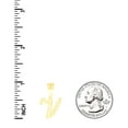 thumbnail image 2 of 10k Yellow Gold Unisex Initial V Script Alphabet Charm Pendant for Men Women, 2 of 3
