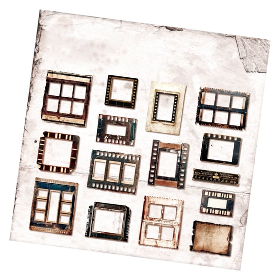 15Sheets Antique Decorative Paper Sticker for Journal Planner Scrapbooking Memory Book Card Making Album Embellishments