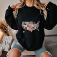 thumbnail image 3 of 4th of July Sweatshirt for Women - USA Map Bible Verse Patriotic Christian Pullover - Faith Graphic Independence Day Shirt, 3 of 7