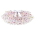 thumbnail image 5 of IBTOM CASTLE Infant Baby Girls 1/2 Birthday Outfit Princess Romper Tutu Skirt Sequin Crown Headband Clothes Set for Cake Smash Photo Prop 9-12 Months White, 5 of 8