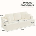 thumbnail image 5 of Homall Cloud Boneless Modern Couch Fluffy Group Sofas & Couches With two Cup Holder for Family,White, 5 of 7