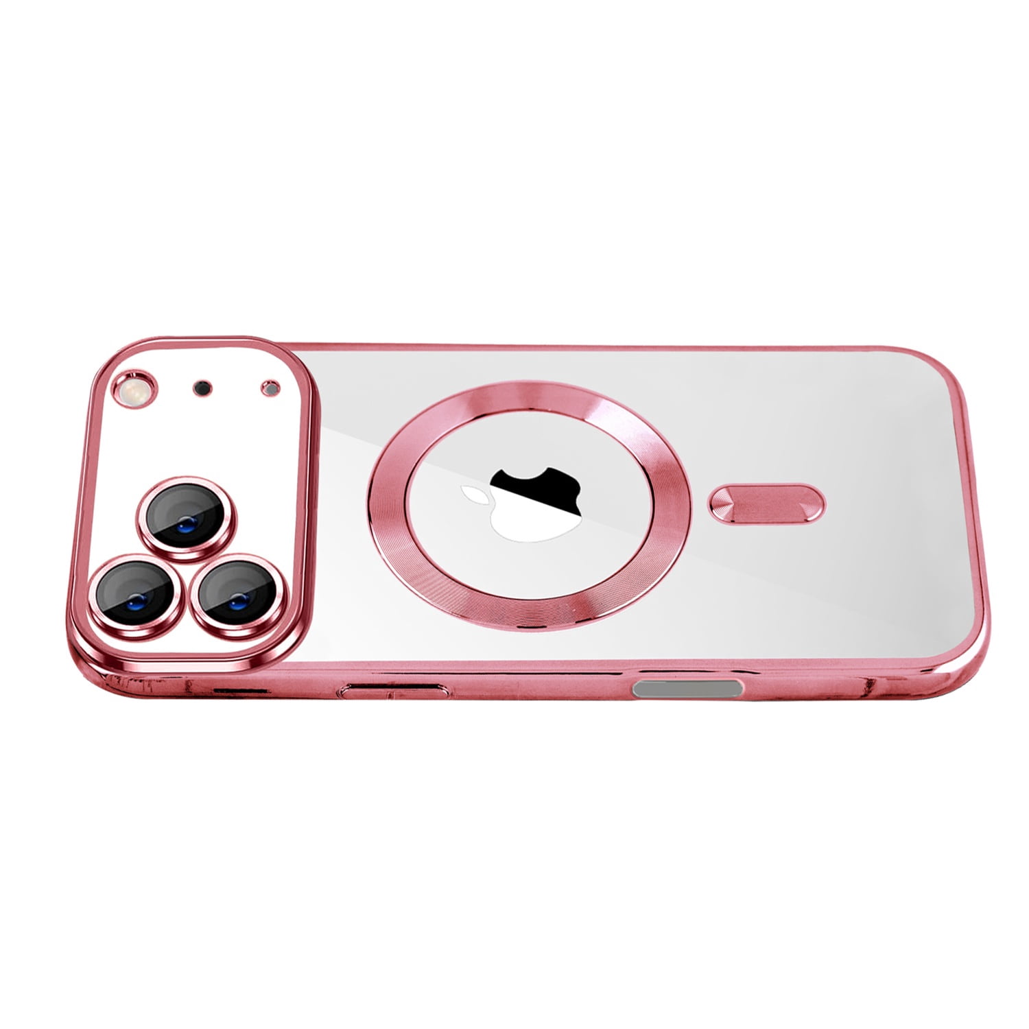 Ultra Clear Shine Case with Wireless Charging Support for iPhone 17 Pro Max - Pink