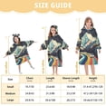 thumbnail image 4 of FORMRS Wearable Blanket Hoodie with Sleeves for Kids Cozy Flannel Sweatshirt, Evening Mountain Road, 4 of 7