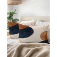 thumbnail image 3 of Outdoor Pillows Waterproof, Brown Navy Blue Bedding Throw Pillows with Insert for Couch Sofa Bed, Modern Abstract Art Geometric 12x20 Inch Pillowcases Decorative Camping Patio Pillow Set of 1, 3 of 8