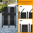 thumbnail image 4 of Expandable Barricade Gate,200"Metal Safety Barrier Gate with Casters,Accordion Garden Yard Outdoor Indoor Fence Folding Security Dog Gates Wall Mount,Black, Large, 4 of 6