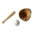 thumbnail image 3 of Xuanheng 3xMiniature Baseball Set Baseball Glove and Ball Set Miniature Sports Set, 3 of 8