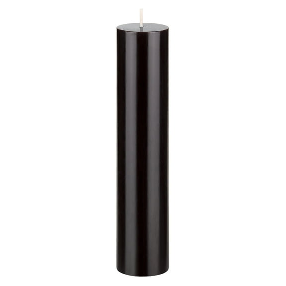 Mega Candles 1 pc Unscented Black Round Pillar Candle, Hand Poured Premium Wax Candles 2 Inch x 9 Inch, Home Décor, Wedding Receptions, Baby Showers, Birthdays, Celebrations, Party Favors & More