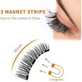 thumbnail image 2 of Reusable 3d Magnetic False Eyelashes False Eyelashes, Glue Free 3 Magnets Natural Look Eyelashes, 2 of 5