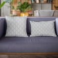 thumbnail image 2 of Plutus Silver Diamond Shiny Fabric With Embroydery Luxury Throw Pillow - Double sided 24" x 24", 2 of 5