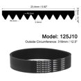 thumbnail image 2 of 2 Packs 125J10 PJ V-Ribbed Belt 10 Ribs 12.5" Length x 0.92" Width, EPDM Micro V Serpentine Belt, 2 of 5