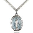 thumbnail image 3 of Sterling Silver Miraculous Blue Epoxy Pendant, 3 of 3