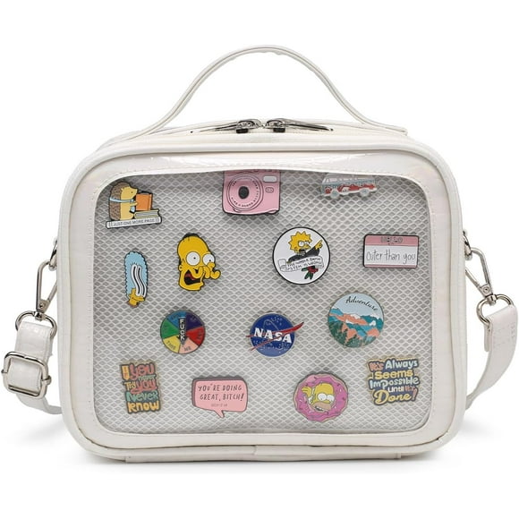 TRAHOO-Leather Ita Backpack Crossbody Bag Messenger Purse JK Uniform Shoulder Bags for Anime Pins Display