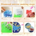 thumbnail image 2 of Cuadros Decorativos Kits de pintura portátil DIY Crystal Diamond Mirror por número para niña (083) Wdftyju de costura negro 4 estilos, 2 of 8