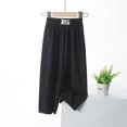 thumbnail image 3 of Pantalones largos de pierna ancha de verano para mujer, de seda de hielo, moda urbana 2023, pantalones bombachos holgados de color sólido, pantalones rectos casuales para mujer, 3 of 5
