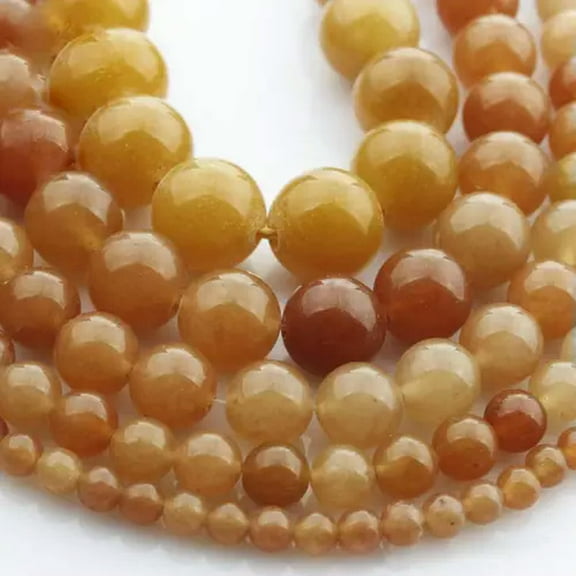 U8MO 15" Strand Natural Stone Rock Gemstone Round Beads 4mm 6mm 8mm 10mm 12mm-Brown Aventurine-6mm