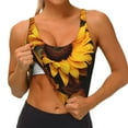 thumbnail image 3 of KLL Vibrant Sunflower Blooms for Workout Tank Tops for Women,U Back Fitness Top Built in Shelf Bras Padded Fit for Yoga Gym-Medium, 3 of 8