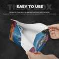 thumbnail image 5 of Lsque Colorful Mediterranean Village Printed Long Tissue Box Cover Holder, Facial Paper Organizer Dispenser,Triangle with Bottom Belt, PVC Leather Decorative Organizer, 5 of 9