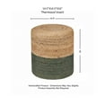 thumbnail image 4 of · REDEARTH · Cylindrical Pouf Foot Stool Ottoman - Jute Braided Pouffe Poof Accent Sitting Footrest for The Living Room, Bedroom, Nursery, Patio, Lounge & Other Rooms (14.5"x14.5"x16"; Natural Olive), 4 of 9