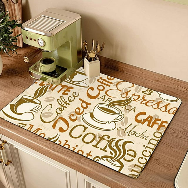 Vaidha Coffee Machine Diatomaceous Earth Draining Mat Absorbent Heat Insulation Household Kitchen Easy To Take Care Of Dinner Mats