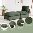 thumbnail image 6 of WestinTrends Hearthside 68.5" Corduroy Upholstered Indoor Chaise Lounge Chair, Olive Green, 6 of 16