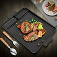 thumbnail image 5 of KAKOWELY Baking Pan Medical Stone Griddle Camping Stove Pan Nonstick Grill Plate Indoor Bbq Grill Stovetop Grill Pan South Korea Gill Pan Bbq Grill Accessories,14.96X"X10.24"X0.59", 5 of 5