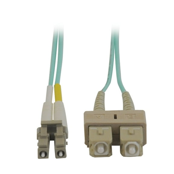 Tripp Lite 10Gb Duplex Multimode 50/125 OM3 LSZH Fiber Patch Cable (LC/SC) - Aqua, 3M (10-ft.)