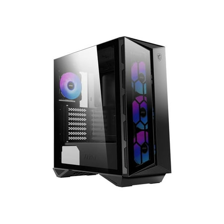 MSI MPG GUNGNIR 110R Gaming Computer Case - Micro Tower - Glass, Tempered Glass - 6 x Fan(s) Supported