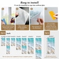 thumbnail image 6 of Teal Beige Window Privacy Film Beach Starfish Seashell Sand Sea Waves Scenery Decorative Glass Window Film UV Blocking Static Cling Non-Adhesive Sticker Covering for Home Door 29.5 x 118 inches, 6 of 7