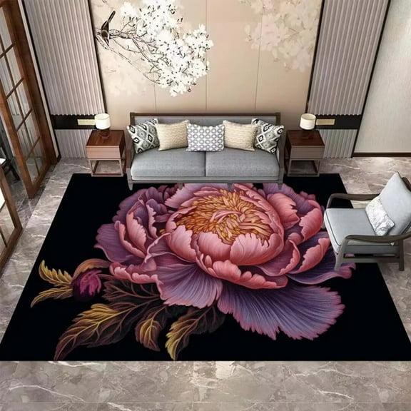 Flower Art Large Living Room Rug 160x230cm Bedroom Carpet Aesthetics Bed End Decor Floor Mat Household Balcony Sofa Area Carpets