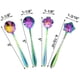 thumbnail image 3 of Juego de cucharas de flores - 8 piezas Cucharadita Color del arco iris para café Té Mezclar Azúcar Helado Revolver Cucharas - 8 Diffient Pattern Colorful Mini Cubertería Fason WMPH-944, 3 of 6