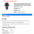 thumbnail image 2 of Upper Engine Splash Shield Hardware - Compatible with 2012 Honda Crosstour, 2 of 2