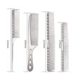 thumbnail image 2 of Space Aluminum Hair Comb 4 Metal Hair Combs Long And Short Hair Combs (silver), 2 of 5