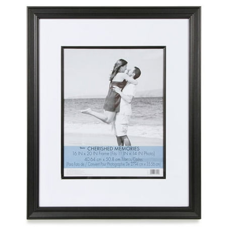 - Darice Cherished Memories Double Mat Frame - Black - 16 x 20