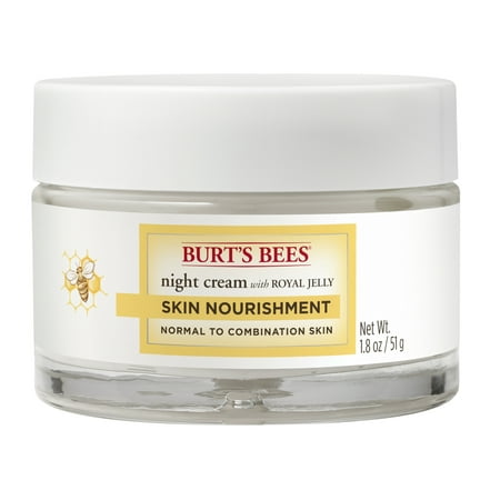 Burt's Bees Skin Nourishment Night Cream for Normal to Combination Skin, 1.8