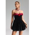 thumbnail image 1 of Minivestido de terciopelo Dress Finise Flowers para mujer, 1 of 6