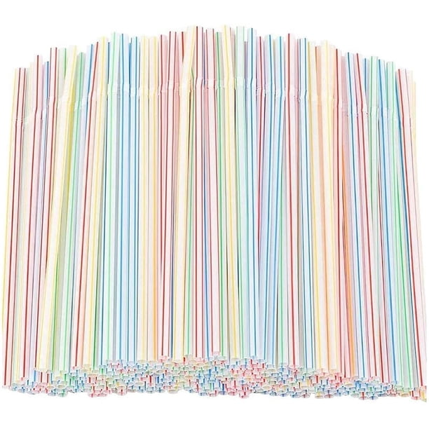 600/1200PCS Pajitas de plástico Pajitas de plástico - Pajitas de plástico flexibles para el hogar, bar, fiestas Namotu MZQ-0973-2