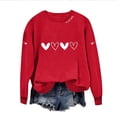 thumbnail image 3 of Aoiroe Women Letter Print Sweatshirt,Valentines Clothes for Women Long Sleeve Cute Heart Pullover Tops Love Sweatshirt Lightweight Sweaters Women'S Sweatshirts No Hood Black L, 3 of 6