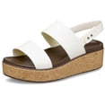 thumbnail image 1 of Sandalia Cuña Baja Brooklyn Cork para Mujer Crocs Tiza 9 M, 1 of 2