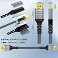 thumbnail image 5 of Cable HDMI 2.1 8K 4K a 120 Hz 8K a 60 Hz 48 Gbps EARC ARC HDCP HDR de ultraalta velocidad para cable de video RTX PC portátil proyector TV HD PS5, 5 of 5