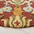 thumbnail image 3 of SAFAVIEH Blossom Lennon Floral Wool Area Rug, Red/Multi, 6' x 6' Round, 3 of 8