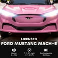 thumbnail image 3 of Qaba 12V Licensed Ford Mustang Mach-E Electric Car, Kids Ride On Car with Remote Control, Adjustable Speed, LED Light, Music, Suspension, Pink, 3 of 9