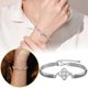 thumbnail image 2 of Pulsera de la Mujer Zircon Mujeres Cristal Slide Pulsera Ajustable Mujeres Pulsera de Plata Joyería de la Mujer en capas Colgante Pulsera Lettering pulsera pulsera, 2 of 8