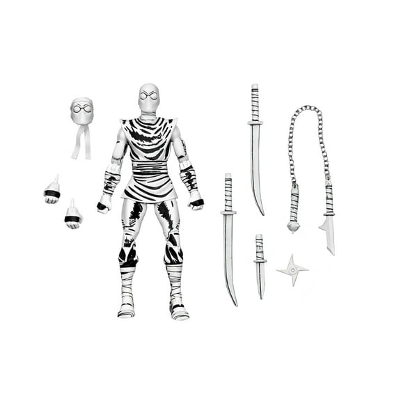 Teenage Mutant Ninja Turtles (Mirage Comics) - 7” Scale Action Figure - Black & White Foot Ninja