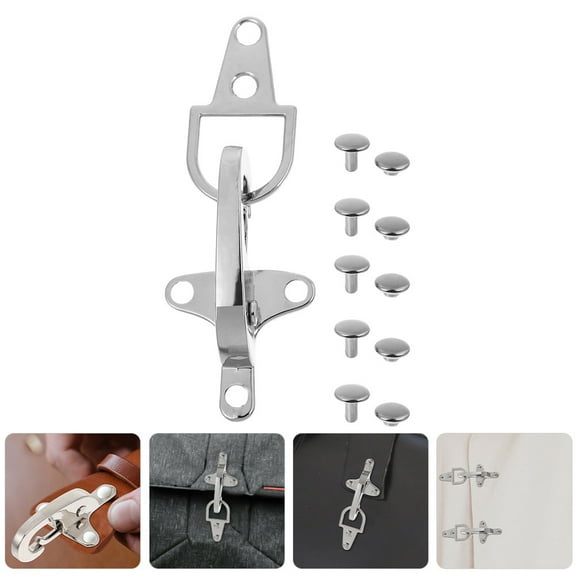 2 Set Metal Coat Buckles Snap Toggle Closure Toggle Buttons Metal Buckle Clip for Coat Jacket Handmade Decoration DIY Craft
