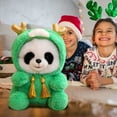 thumbnail image 3 of Chinese New Year Plush Toy - Transforming Zodiac Animal Doll with Hat, 10.6 Inch Soft Cotton Stuffed Animal for Spring Festival Decoration & Gift Green, 3 of 7