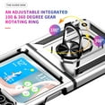 thumbnail image 4 of Allytech Rugged Case for Samsung Galaxy Z Flip6, Military Grade Protection Shockproof Cover with Metal Rotatable Ring Stand, Magnetic Car Mount Holder Case for Samsung Galaxy Z Flip6 - Silver, 4 of 8