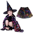 thumbnail image 2 of Disfraz de bruja de Mago para bebé y niño, bata con sombrero para espectáculo, varitas mágicas para Halloween Fivean unisex, 2 of 2