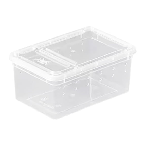 Reptile Feeding Box Terrarium Case Hatching Container Transparent ABS Material for Lizard Snake Frog