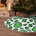 thumbnail image 5 of Rateoe Leopard print St. Patrick's Day Pattern Christmas Tree Skirt with Ties , Christmas Tree Decorations, Farmhouse Christmas Decor Xmas Holiday Decorations-36", 5 of 6