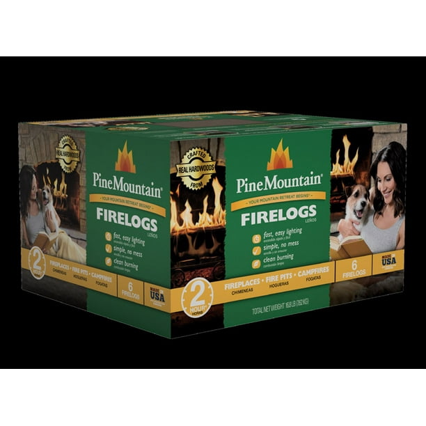 Pine Mountain Firelog with 2Hour Burn Time (Set of 6)